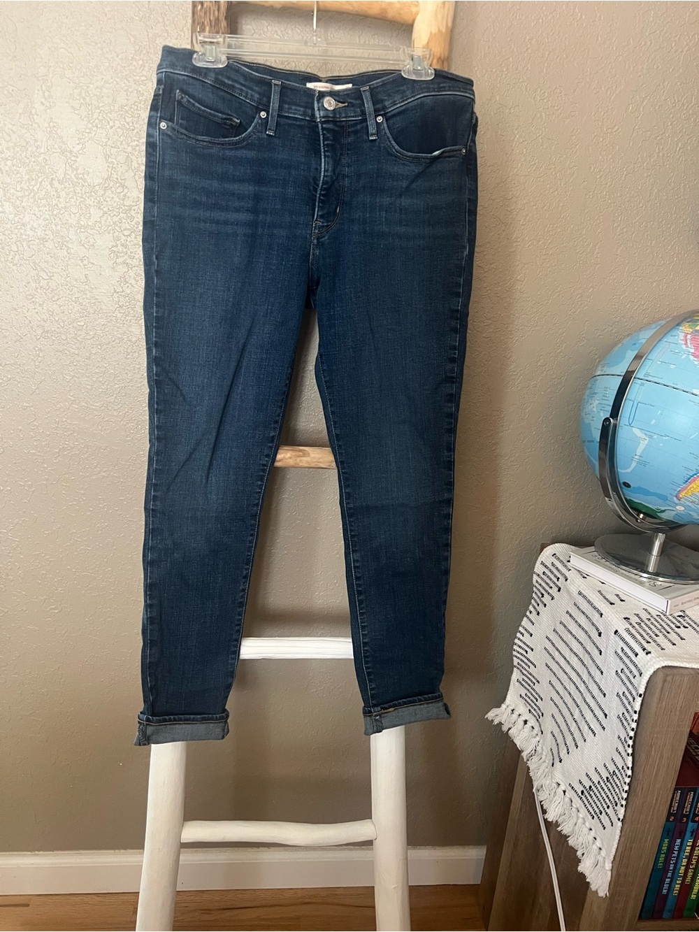 Dark Indigo Ankle Slim Jeans for Women
